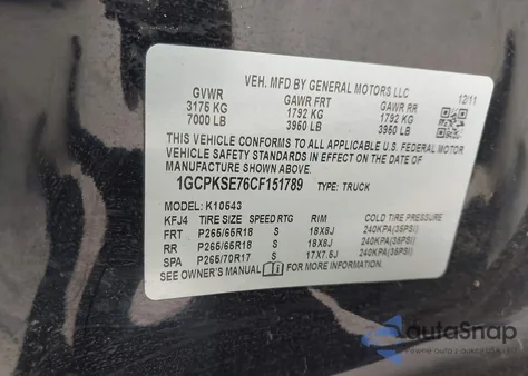 2012 Chevrolet Silverado 1500 Lt from USA, damaged, VIN 1GCPKSE76CF151789